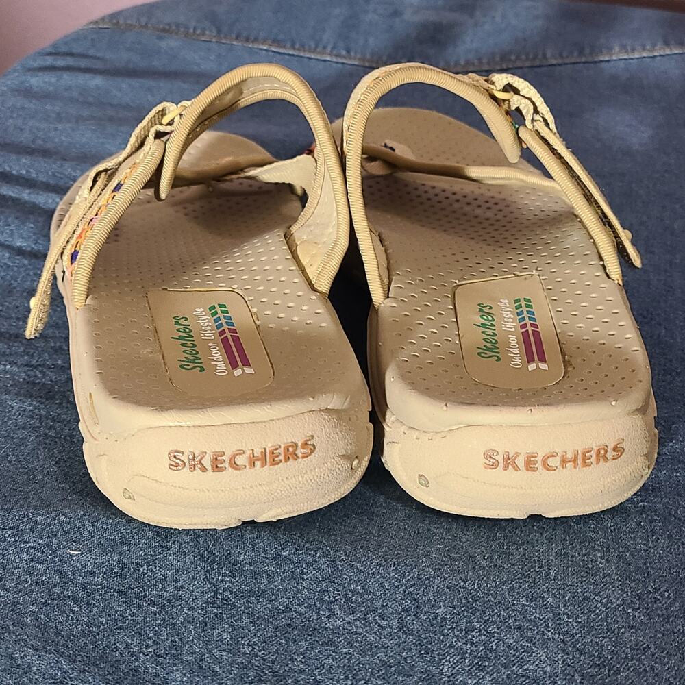 Skechers Women's Reggae Mad Swag Sandals  Size 10 Toe‎ Loop Flip Flops - Picture 4 of 7